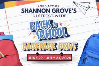 Senator Shannon Grove Announces Annual Backpack  Drive Across Kern, Fresno, and Tulare Counties